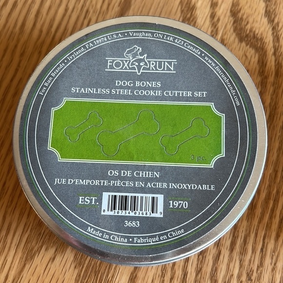 FOX RUN DOG BONE STAINLESS STEEL COOKIE CUTTER SET - Picture 5 of 5